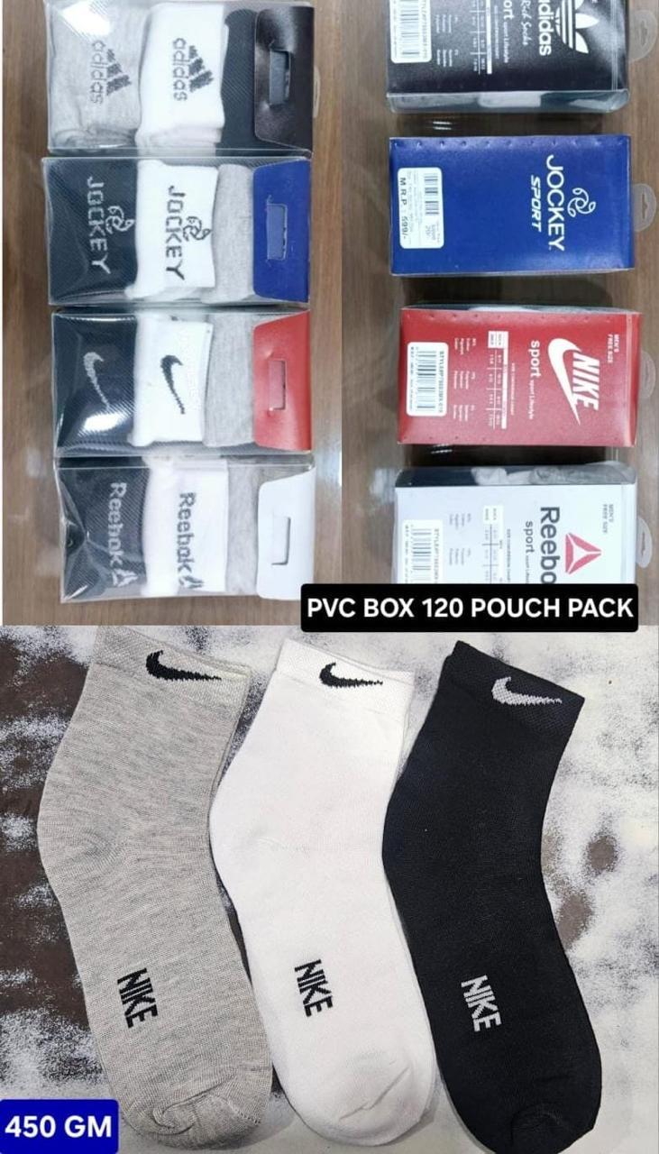 Men Cotton Ankle Socks in plastic box 3 Pair